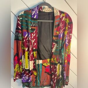 Vibrant Multicolor Women's Blazer Vintage